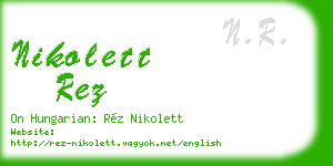 nikolett rez business card